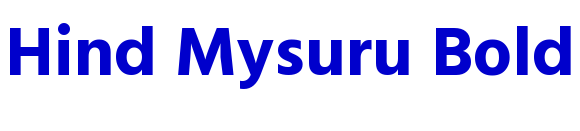 Hind Mysuru Bold fonte